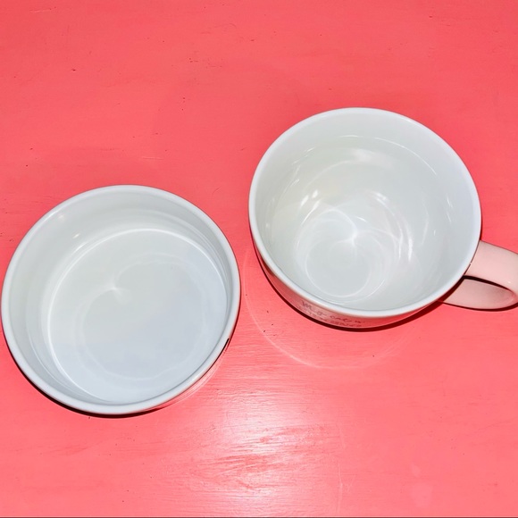 ***SOLD***  “My Cat is Judging You” Pink Cat Bowl & Mug Set - Picture 6 of 11